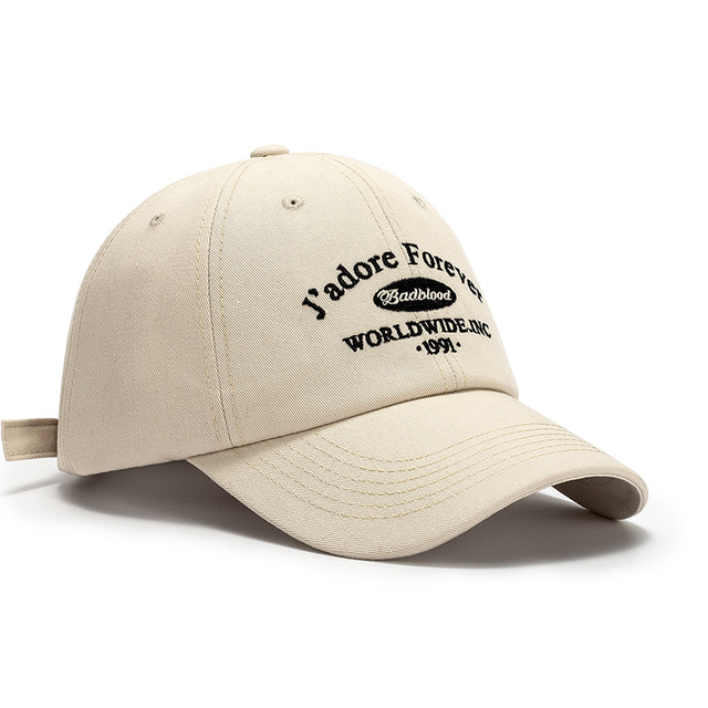 Baseball Cap Women's Fashionable Letters Embroidered Peaked Cap Soft Top Curved Brim Men's Baseball Cap