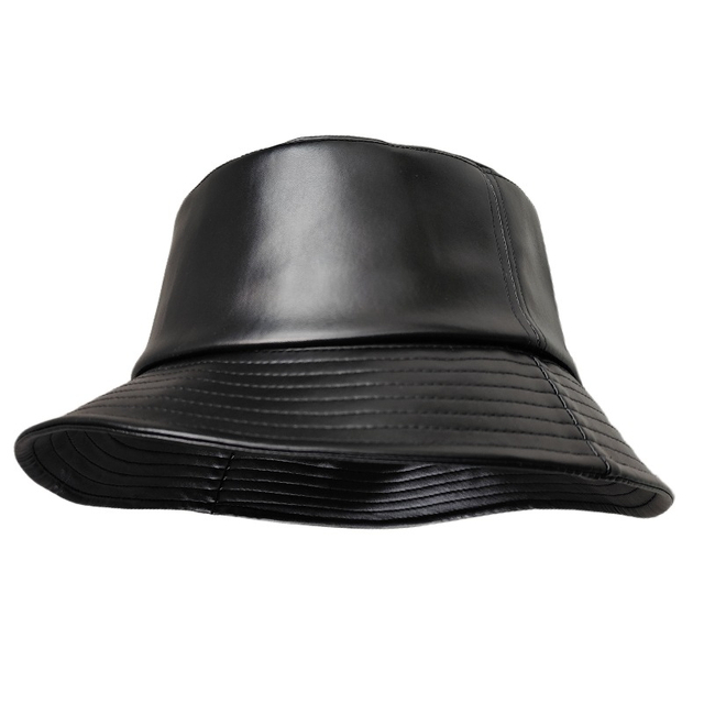Premium Quality PU Leather Caps,Plain Blank PU Leather Bucket Hats, Custom PU Leather Bucket Hats