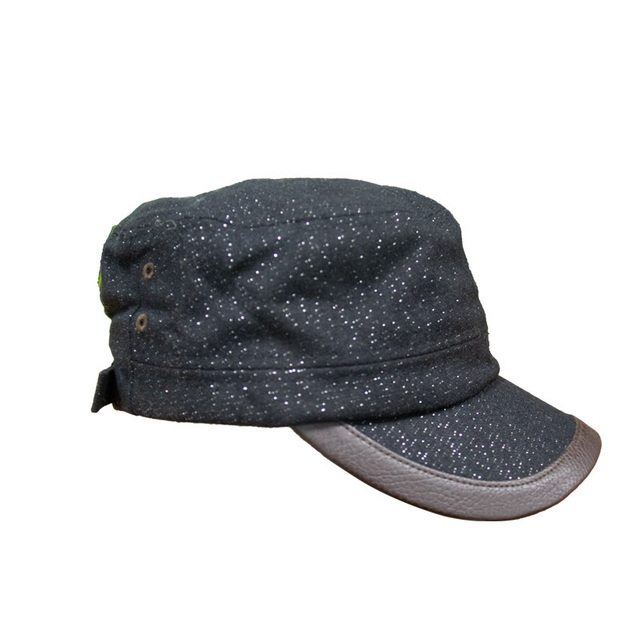 Black Flat Cap Ladies Top Hats Adjustable Black Caps