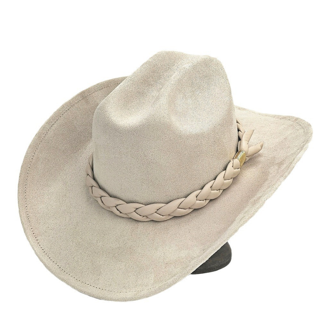 Hat with Braided Belt Perfect for Outdoor Activities & Fashionable Looks