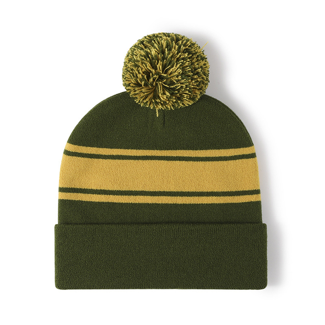 Pom Poms Ball Beanie Winter Lady Knitting Hats 