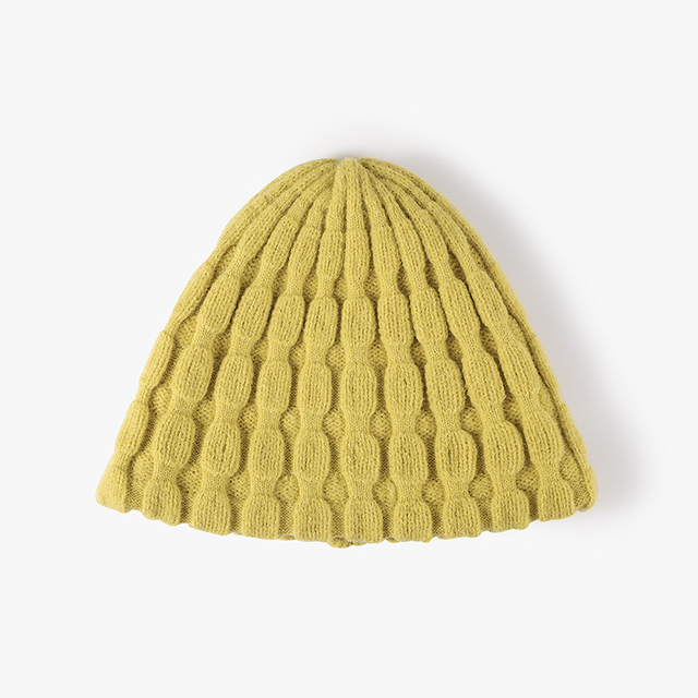 Simple Solid Color Japanese Pattern Knitted Hat Women's Fashion Warm Cold Hat Hoodie