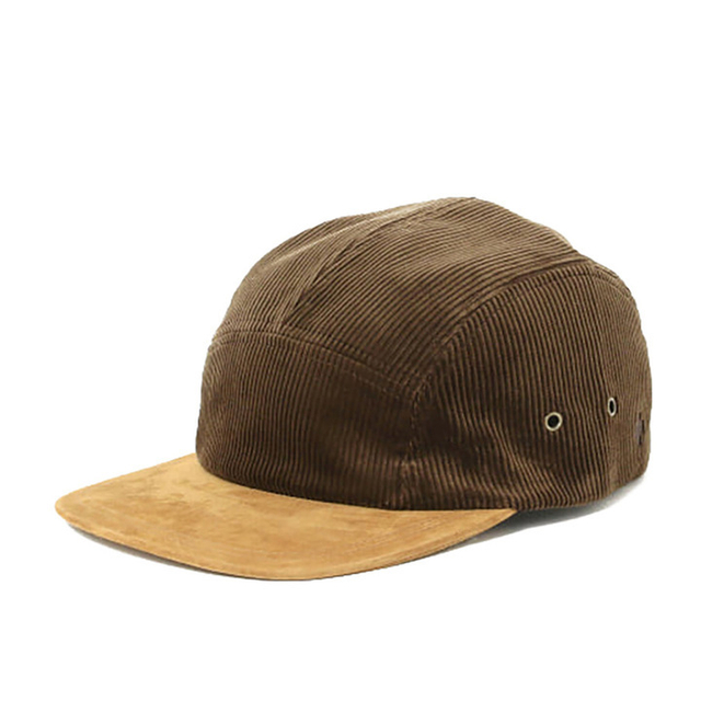 Custom logo Blank Plain Corduroy 5 Panel Camper Hat