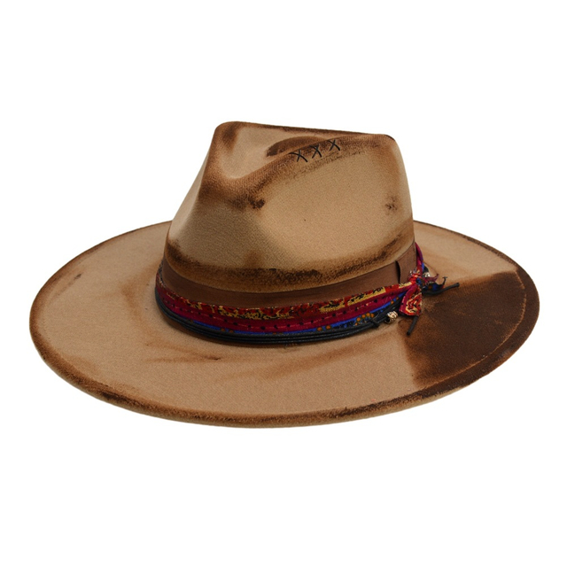 Vintage Fedora Hat Big Wide Brim England Formal Hats