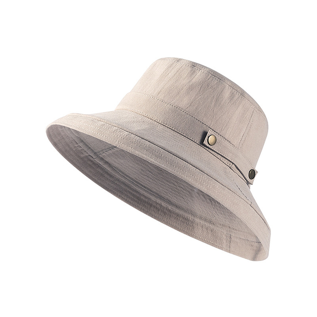 Sun Hat With Wide Brim Women's Fashion Travel Shopping Monochrome Sun-Proof Bucket Hat