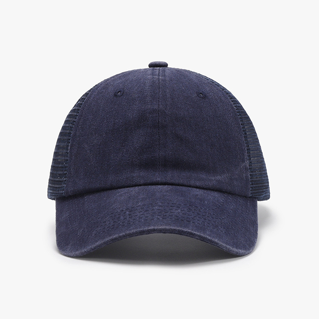 Cap Acid Wash Plain Cotton Unisex Trucker Hat for Vintage Style