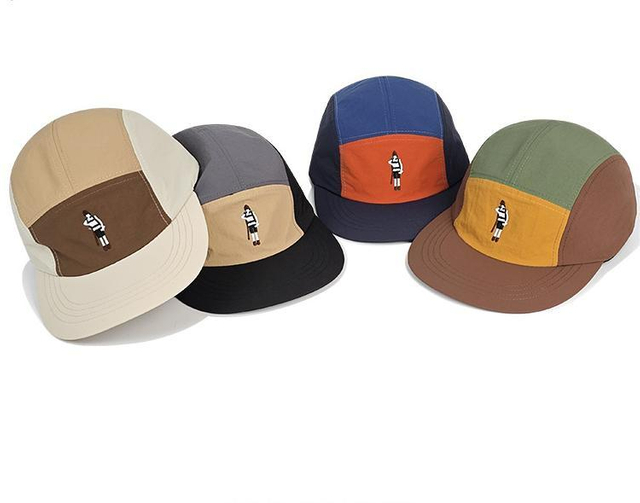 Custom breathable baseball waterproof nylon 5-panel sports dad caps running hats