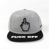 Street Cotton Finger Embroidered Hip Hop Caps 5 Panel Snapback Hats