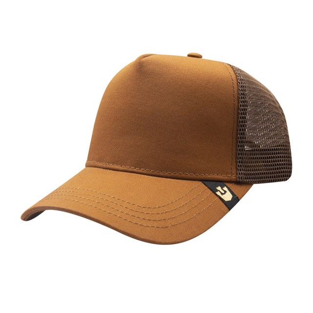 OEM Custom Embroidery Logo Sports Hat Wholesale Plain 5 Panel Trucker Hat Adjustable Structured Mesh Baseball Cap